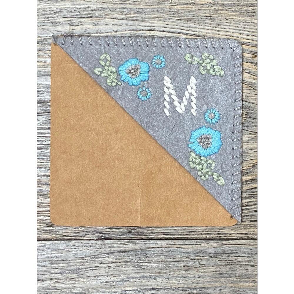 Embroidered M Bookmark Floral Book Lover Nerf Grandmacore Cottagecore